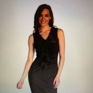 Calvin Klein Gray center front ruffle. NWT size 8